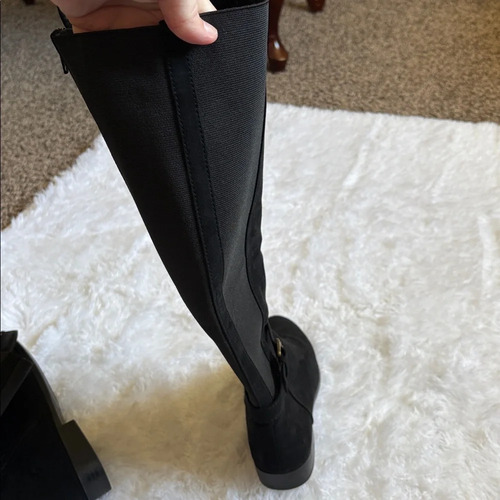 Like New Style & Co Black Kimmball Suede Boots Size 5M